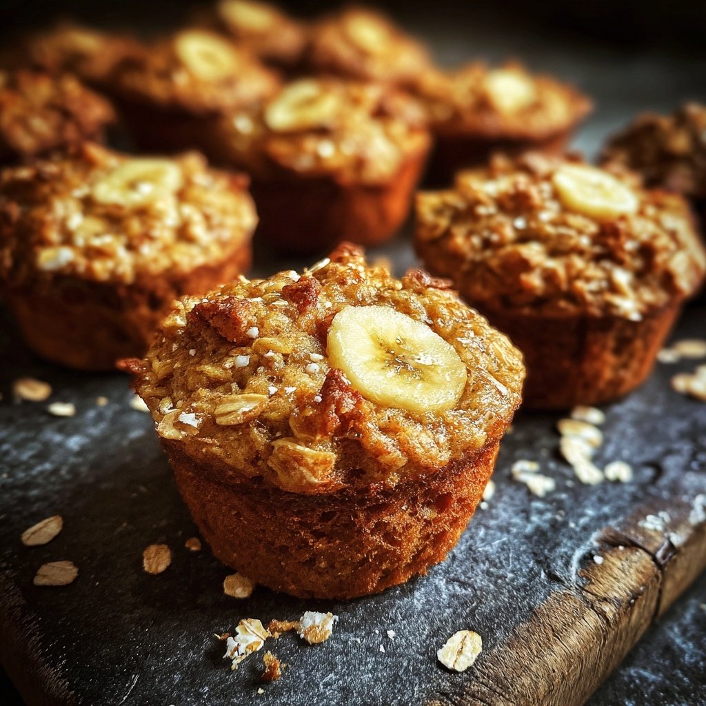Banana Oatmeal Breakfast Muffins