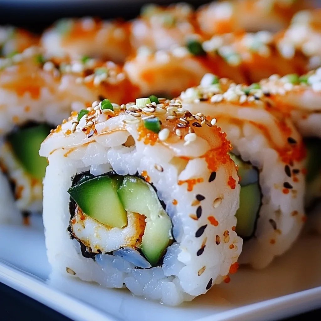 Spicy Shrimp Sushi Stacks