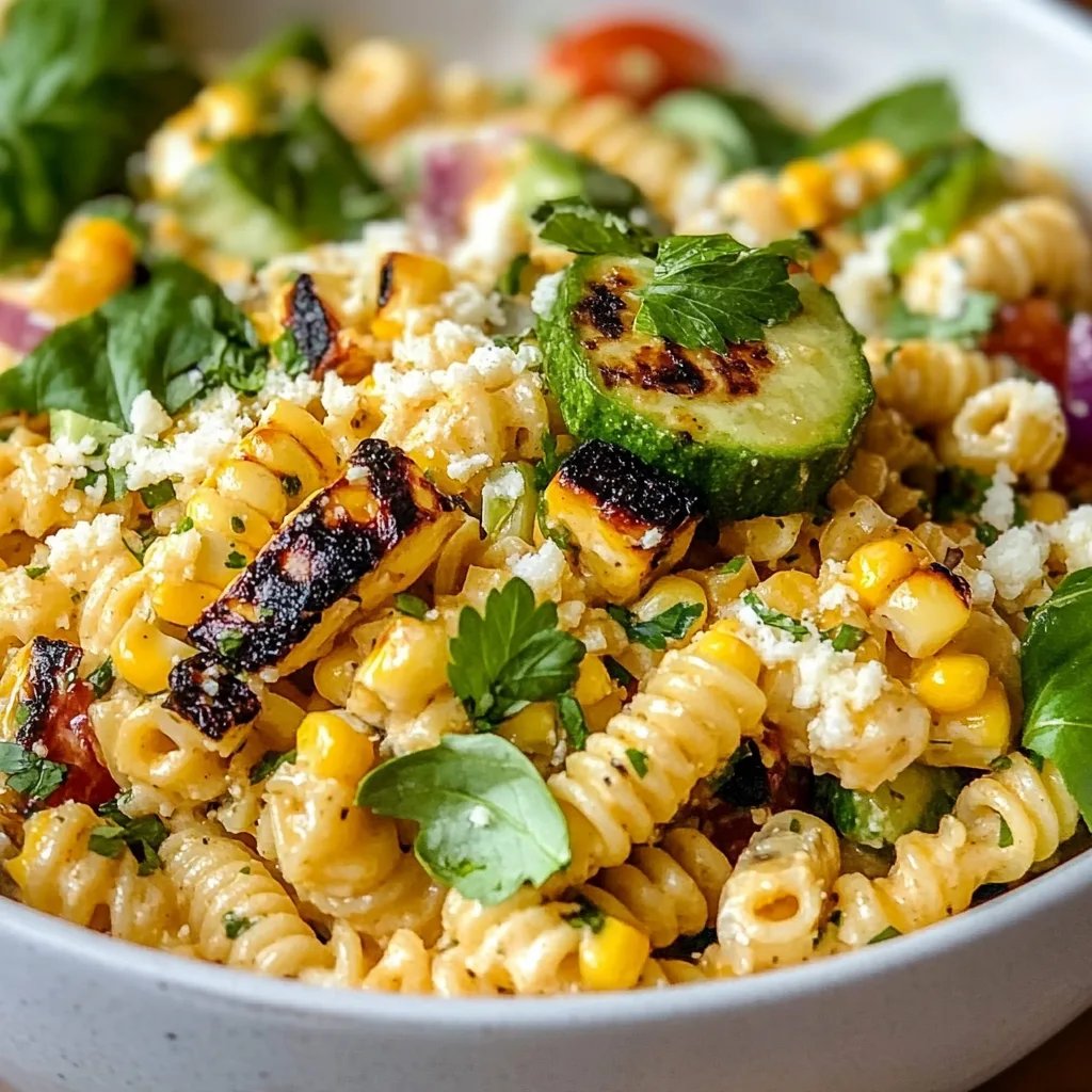 Healthy Street Corn Pasta Salad