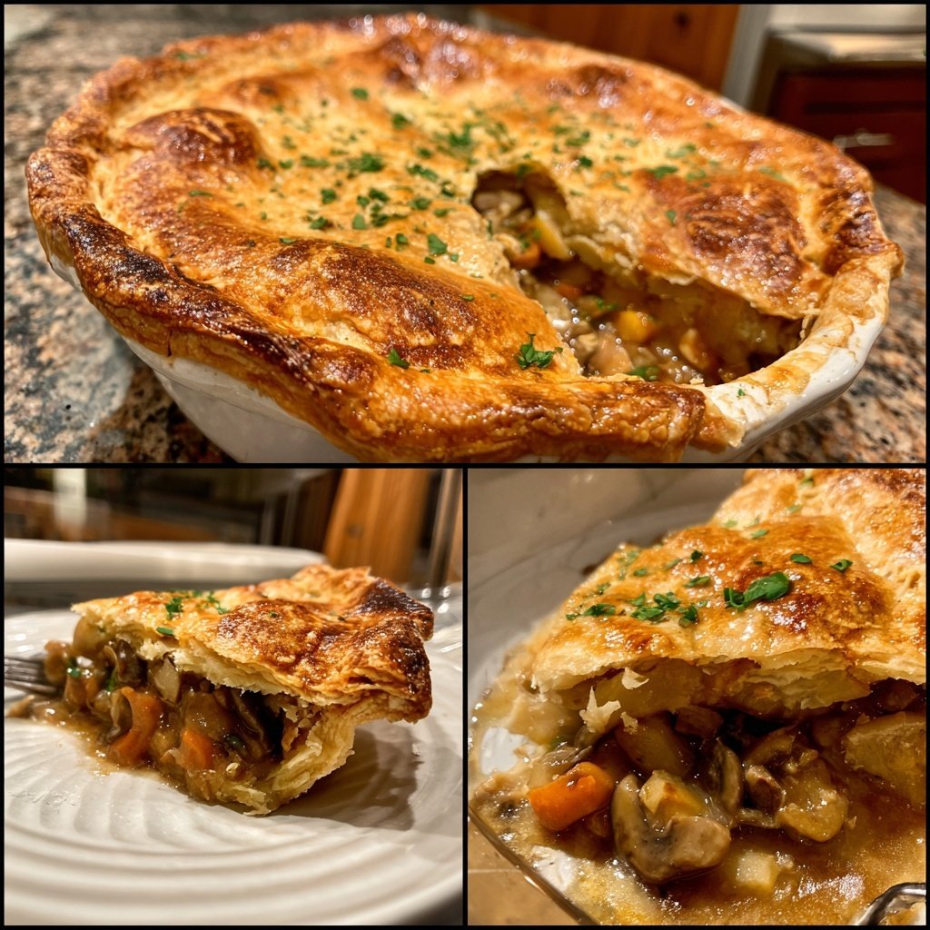 Comfort Food Beef and Mushroom Pot Pie