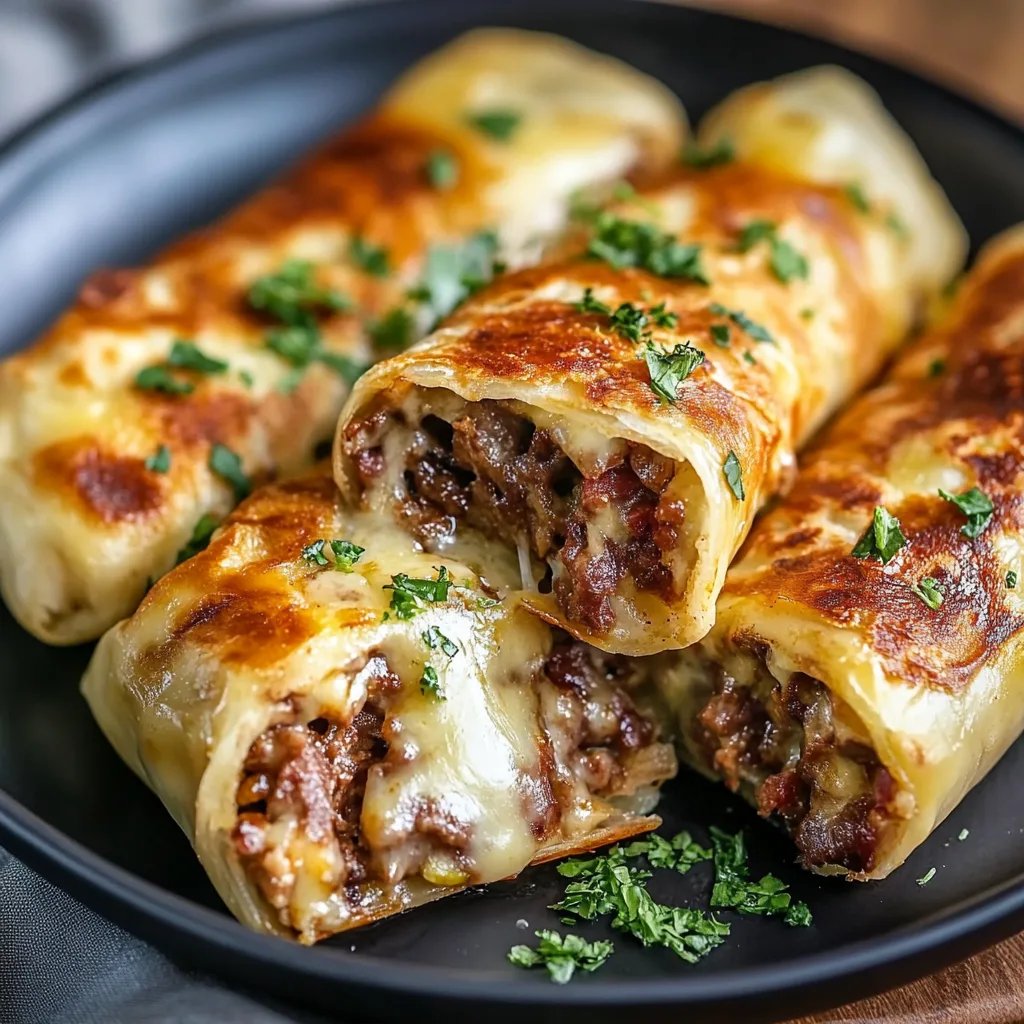 Keto Philly Cheesesteak Rolls