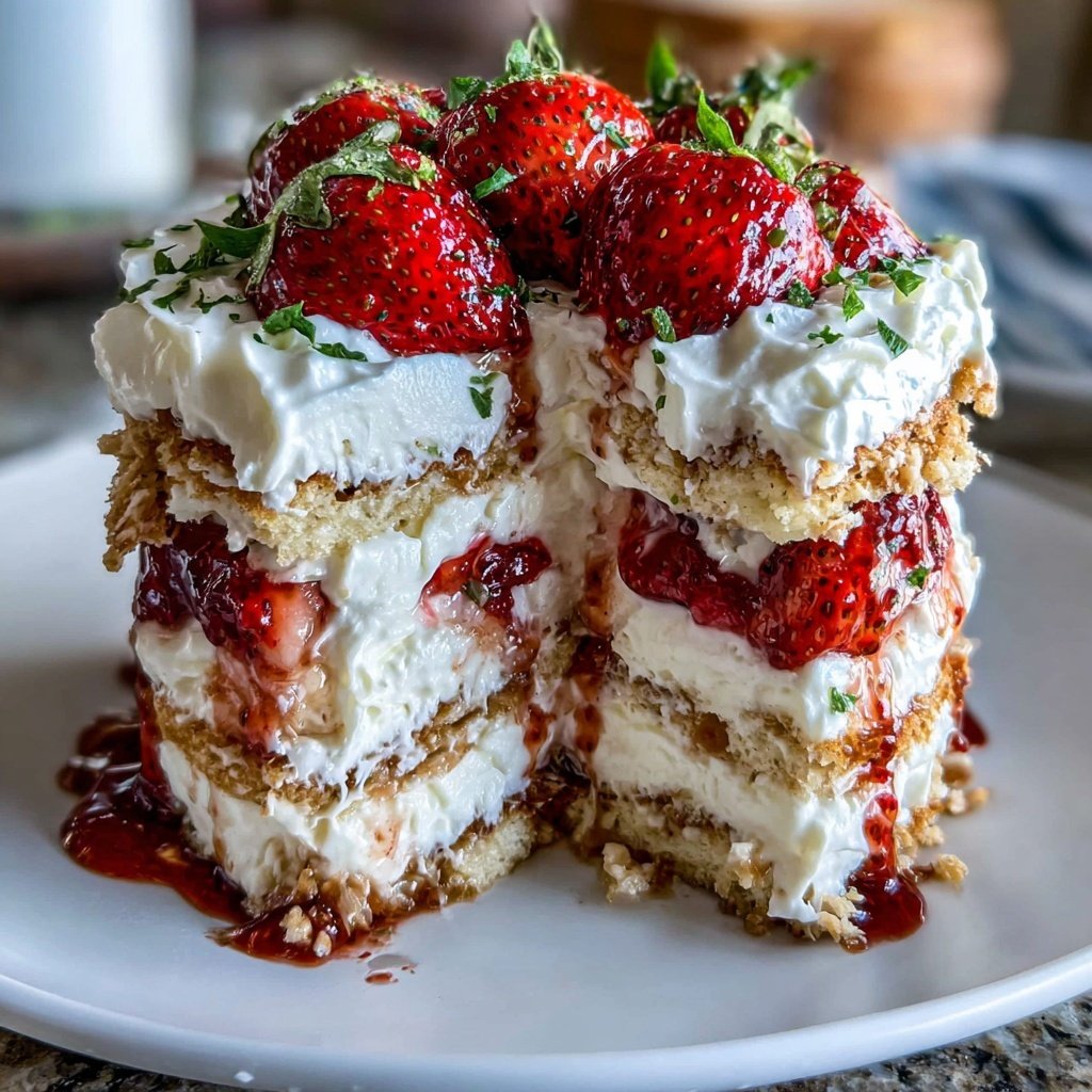 Strawberry Shortcake Icebox Cake