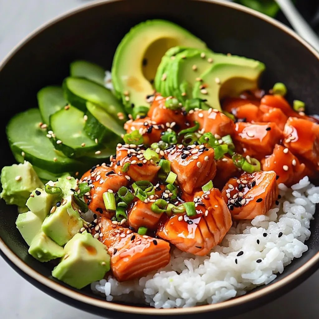 Honey Sriracha Salmon Bowls