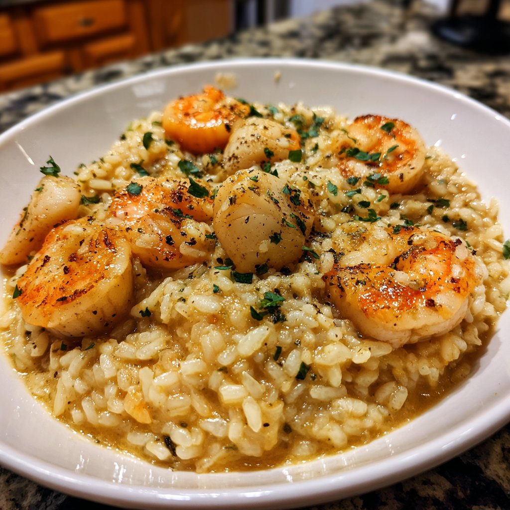 Seafood Risotto with White Wine