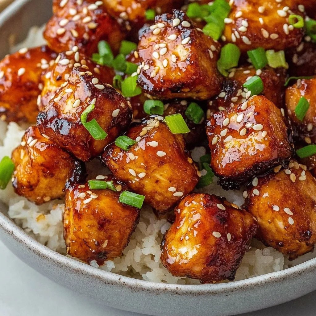 Crispy Honey Garlic Salmon Bites