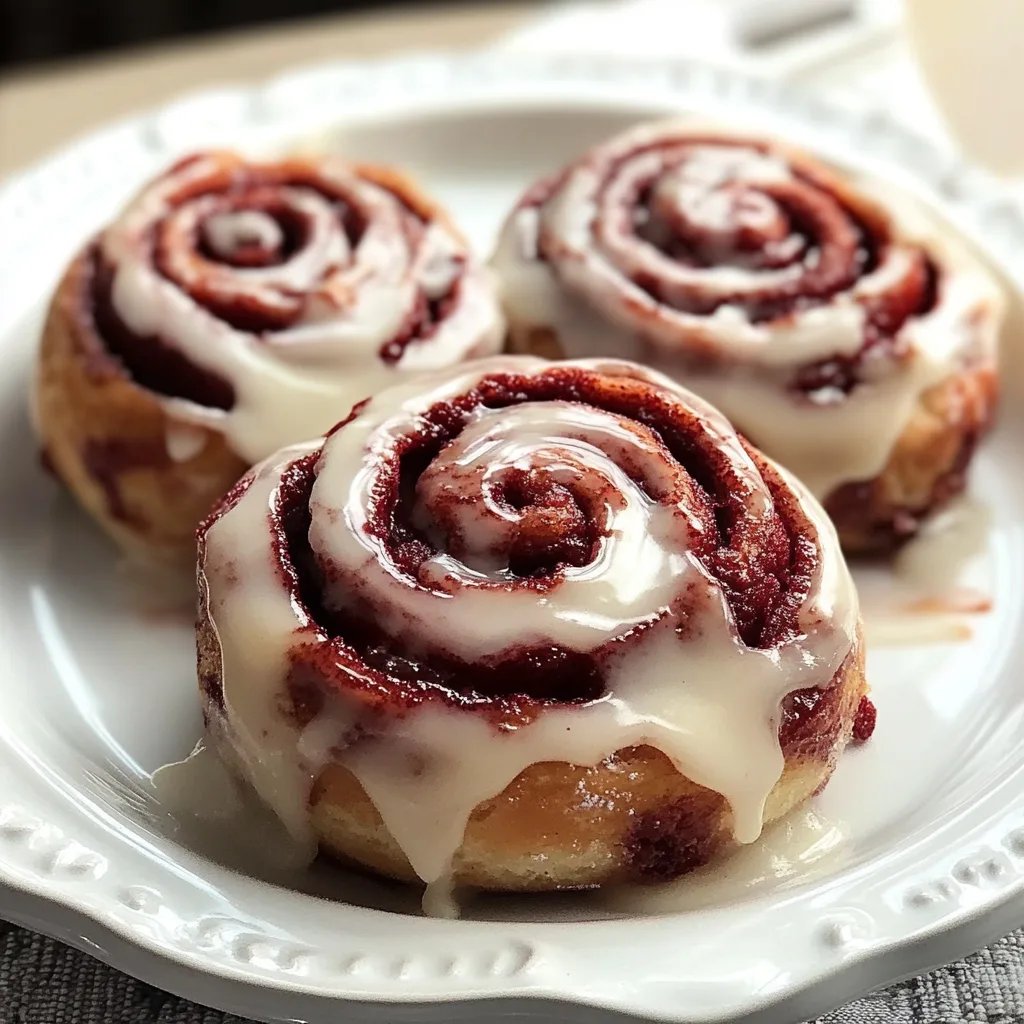 Heavenly Red Velvet Cinnamon Rolls