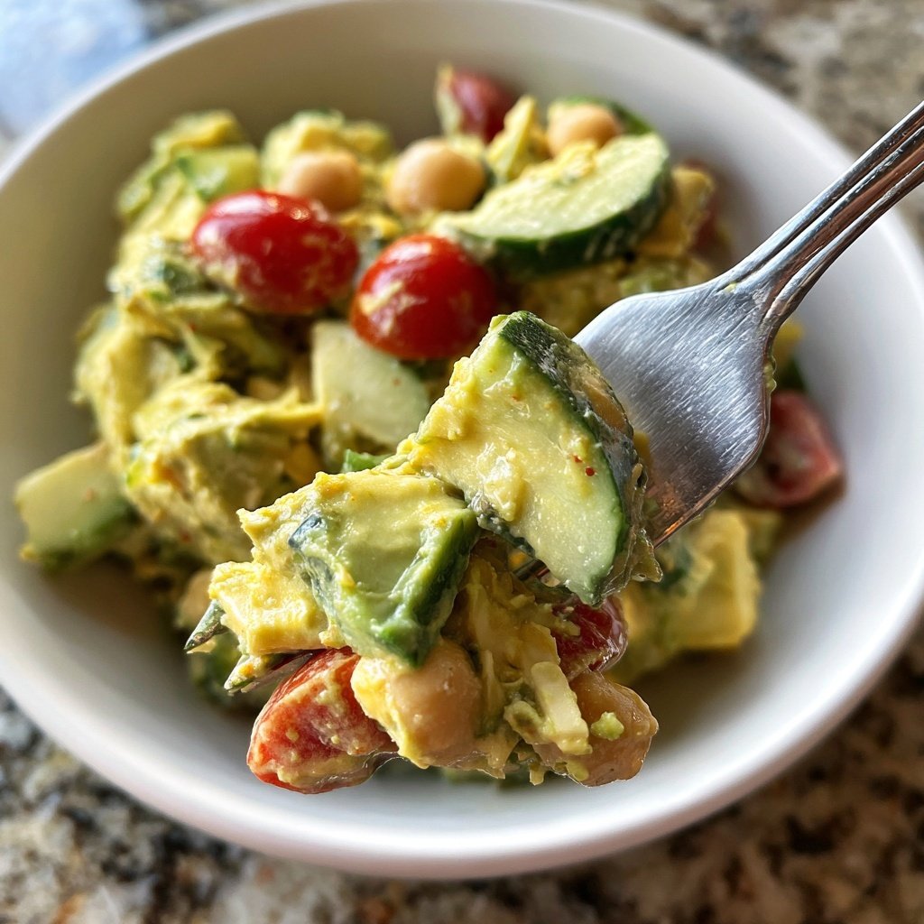 Healthy & Light Avocado Chickpea Salad