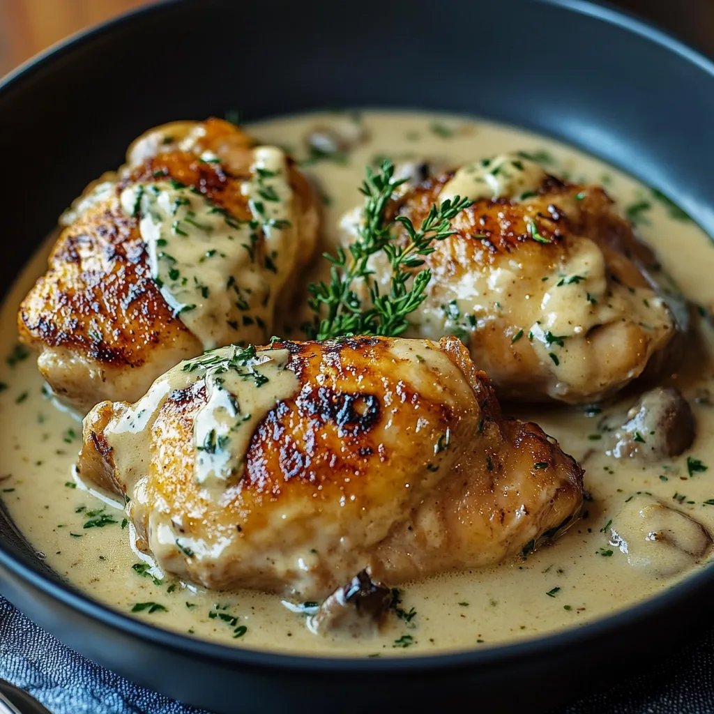 Irish Chicken in Whiskey Cream Sauce